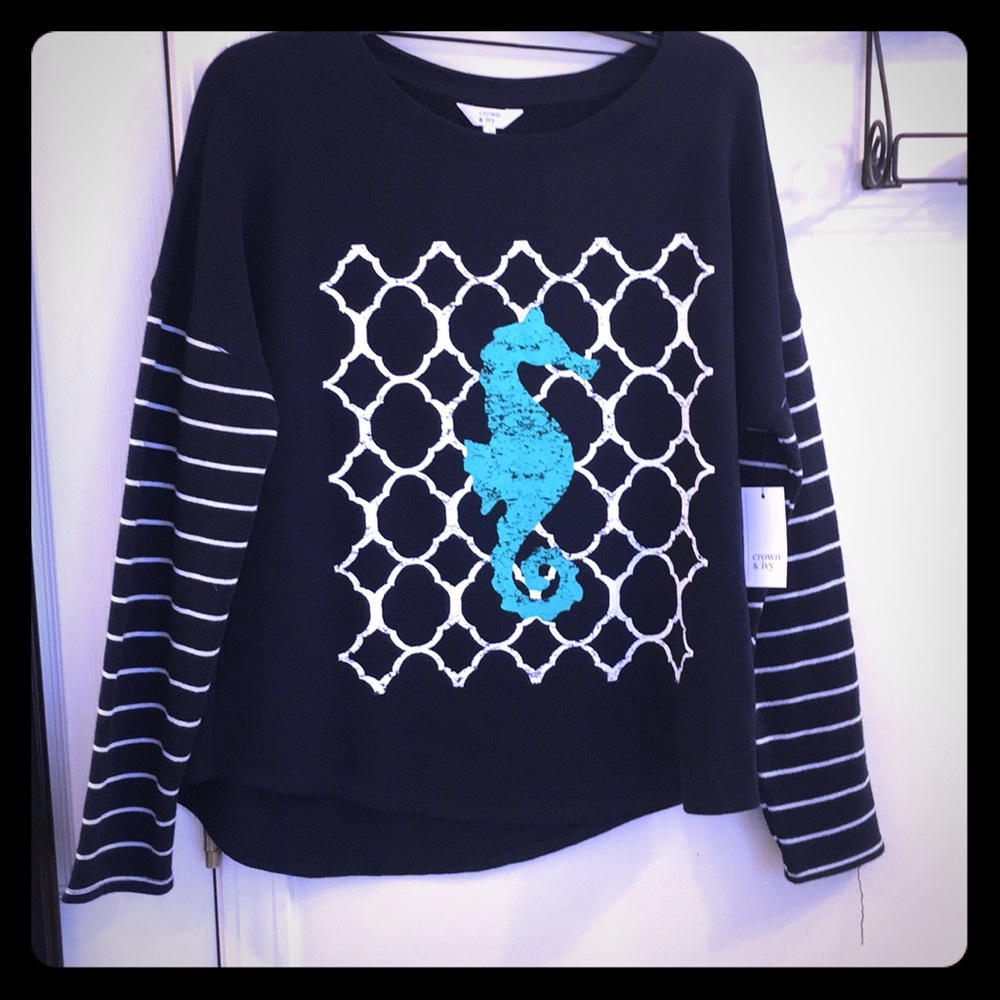 Crown & ivy seahorse sweater.